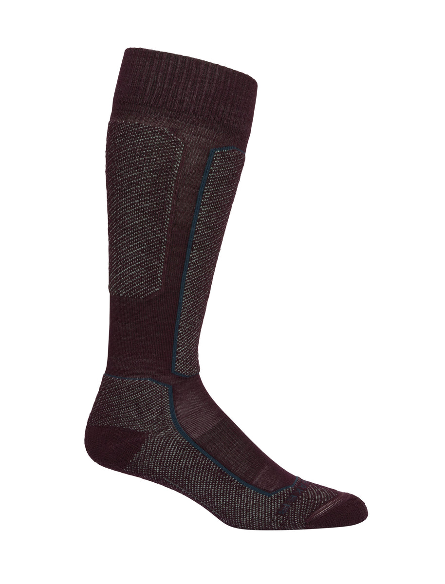 Icebreaker Women's Ski+ Over The Calf Socks, Merino Wool Blend, Light  Cushioned