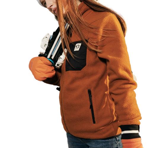 A woman wearing a mid layer from Kari Traa