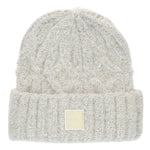 Chaos - Clover Cable Beanie in Winter White