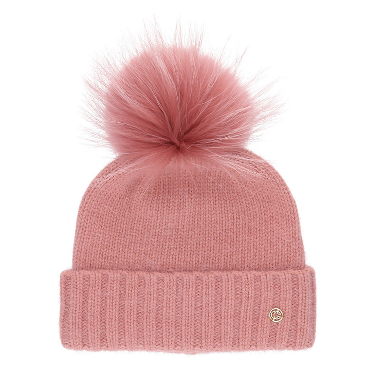 Chaos - Giana Pom Beanie in Dusty Rose