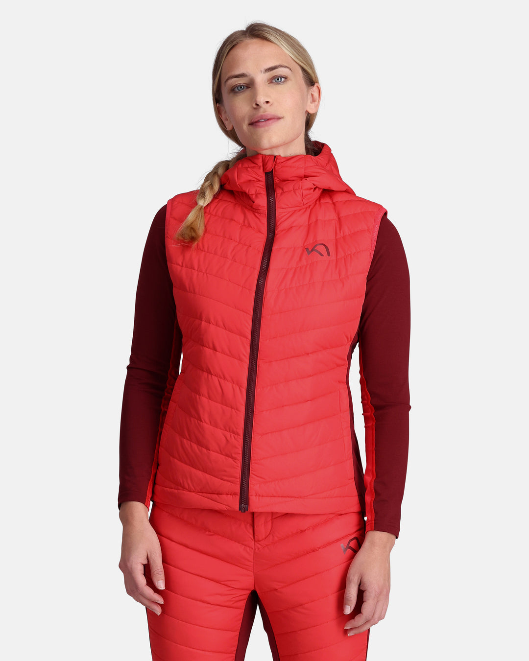 Kari Traa - Eva Down Vest in Heat Red
