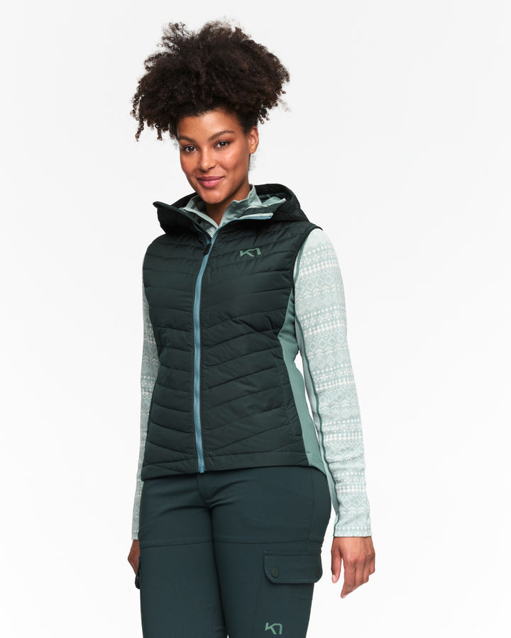 Kari Traa - Eva Down Vest in Pine Green