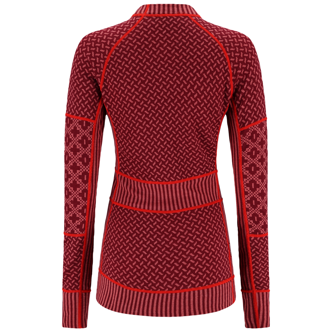 Kari Traa - Smekker Long Sleeve Baselayer 100% Merino in Rouge Park