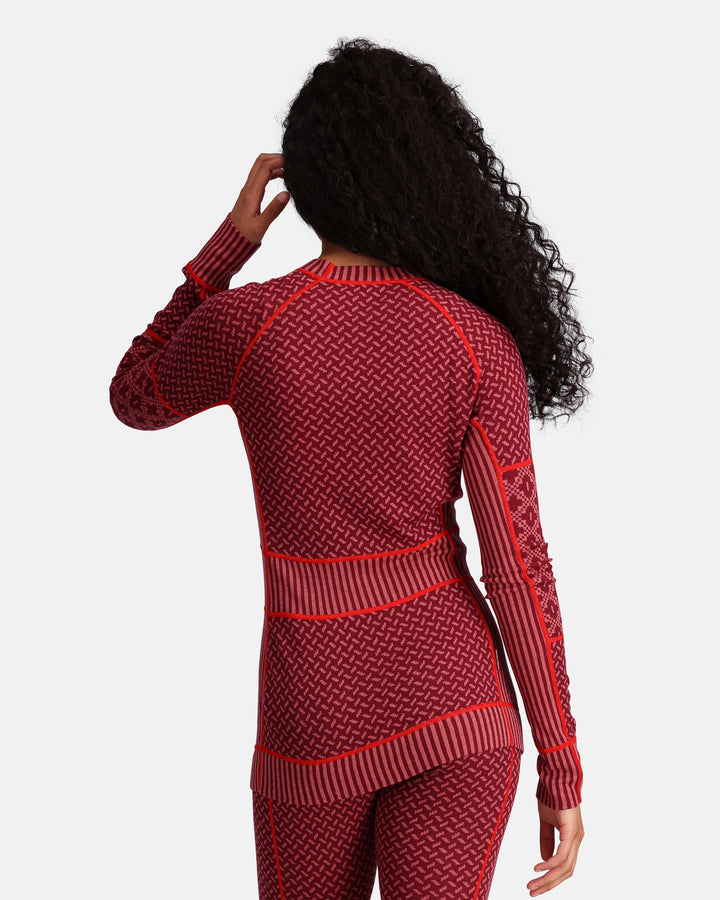 Kari Traa - Smekker Long Sleeve Baselayer 100% Merino in Rouge Park
