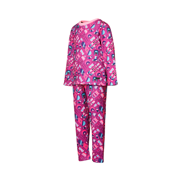 Kombi - B3 Velvet Fleece Set Children in Orchid Ski Gear