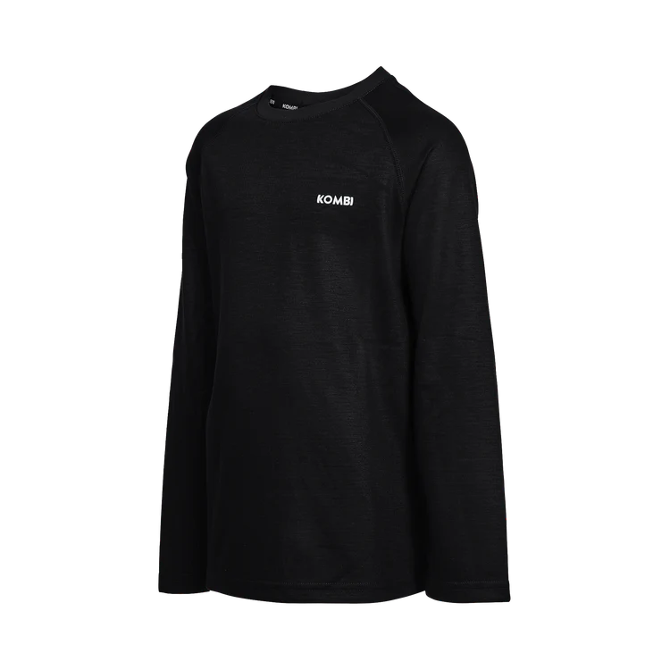 Kombi - Merinomix Pro Crew Top Junior in Black