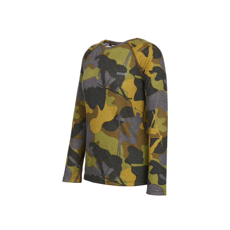 Kombi - Merinomix Pro Crew Top Junior in Fern Cork 360