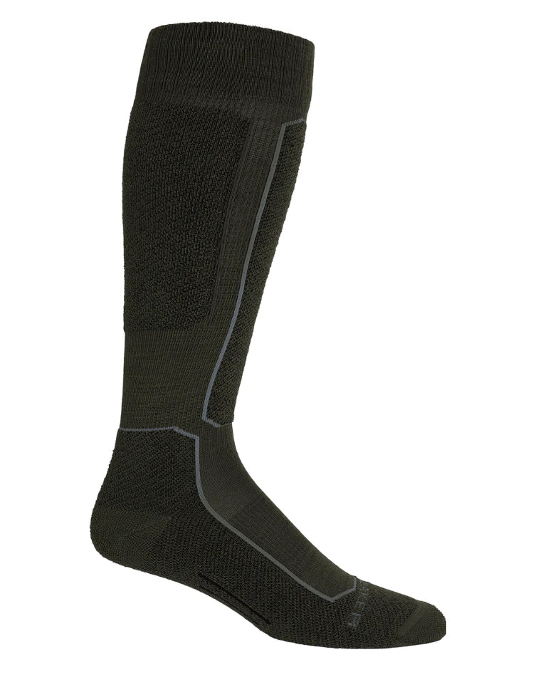 Icebreaker - Men Ski+ Light OTC Socks in Loden/Black/Gritstone Heather