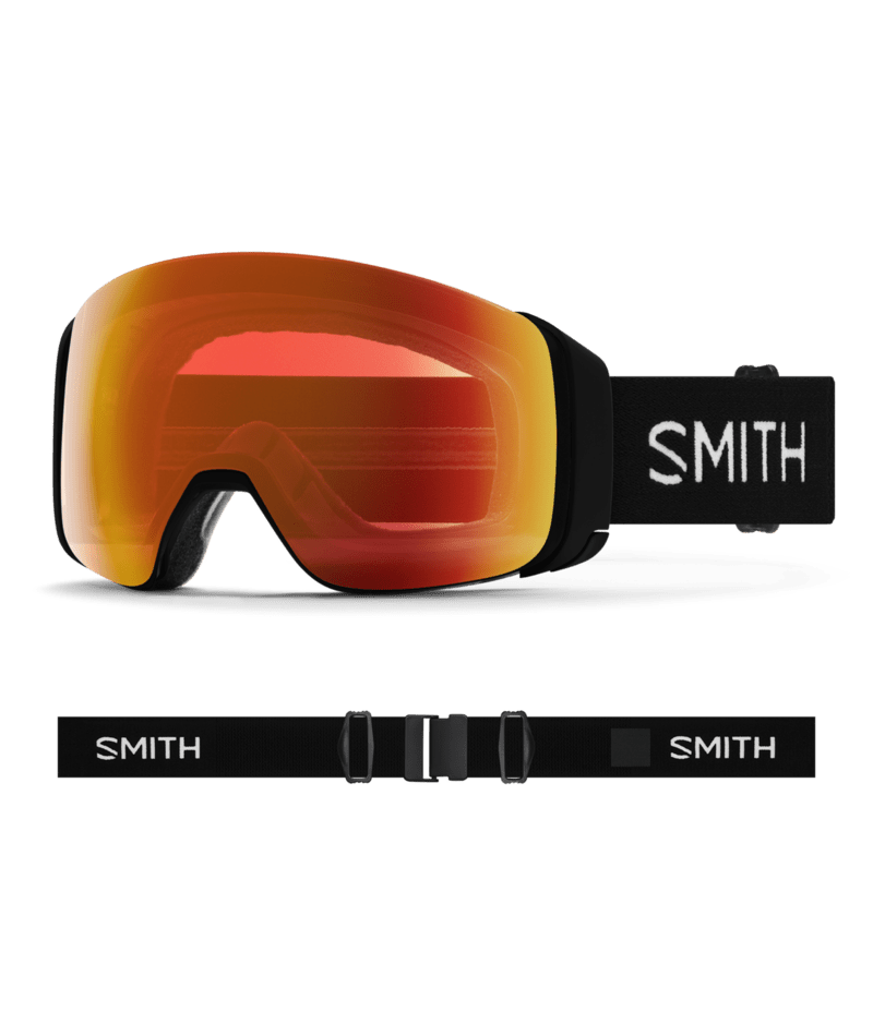 Smith 4D MAG Low Bridge Fit Black || ChromaPop Everyday Red Mirror