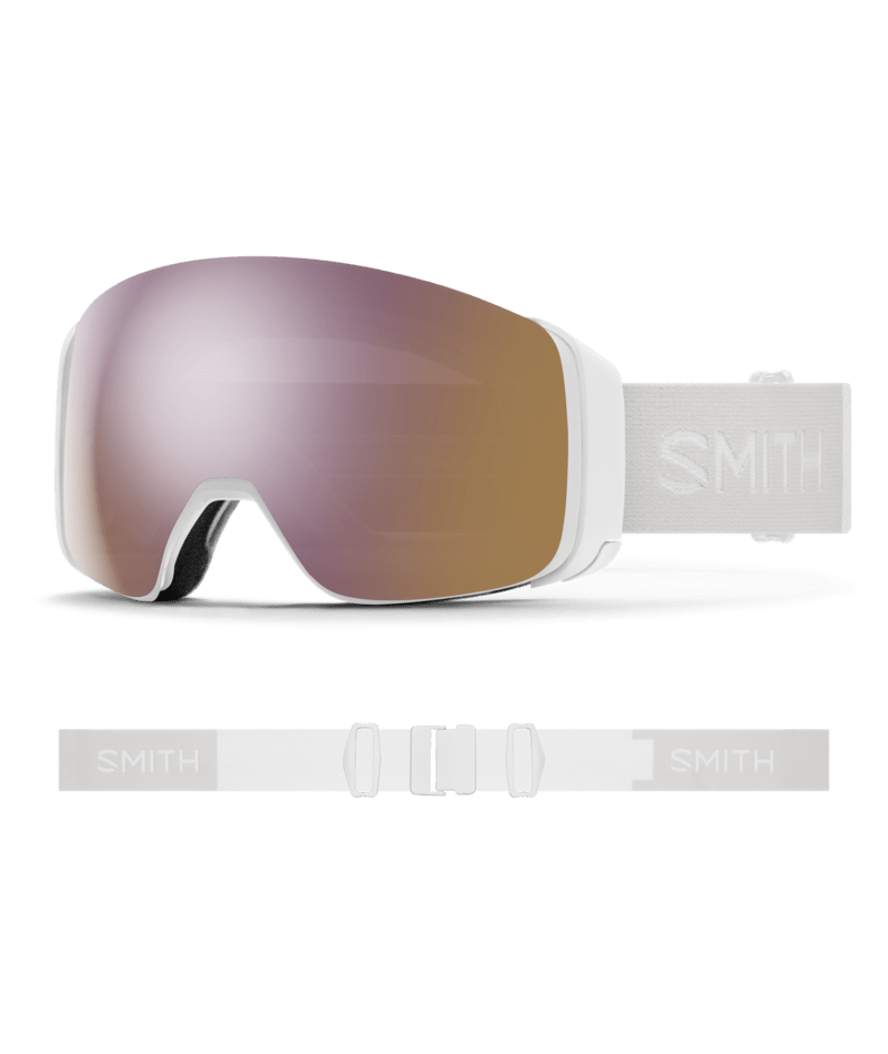 Smith 4D MAG Low Bridge Fit White Vapor  || ChromaPop Everyday Rose Gold Mirror