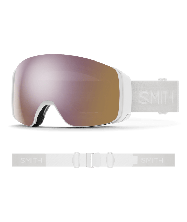 Smith 4D MAG Low Bridge Fit White Vapor  || ChromaPop Everyday Rose Gold Mirror