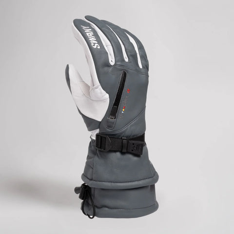 Swany - MENS' X-CALIBUR GLOVE in Steel Gry/Whit