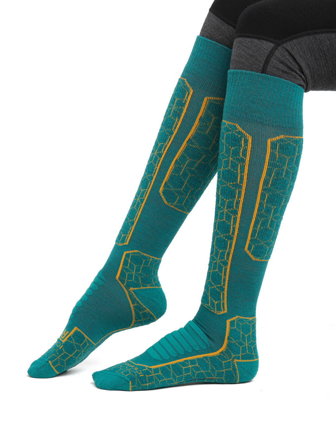 Women Ski+ Medium OTC Alpine Geo in Flux Green/Solar