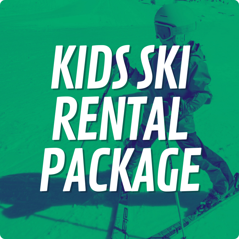 Kids (ages 11 & under) Ski Rental Package