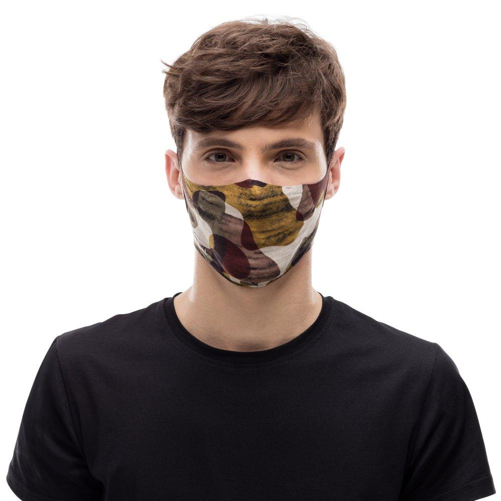 A Man Wearing a Buff Filter Mask in Burj Multi