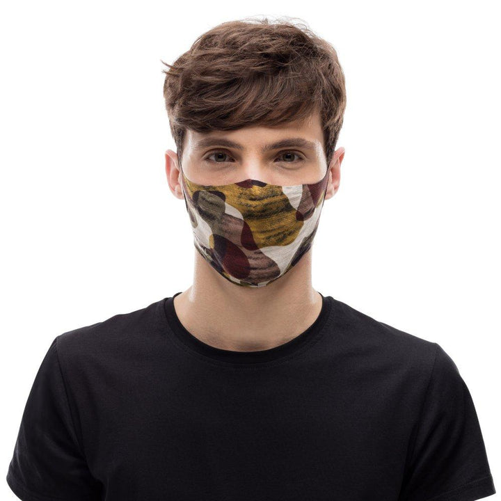 A Man Wearing a Buff Filter Mask in Burj Multi