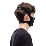 A Man Wearing a Buff Filter Mask in Solid Black