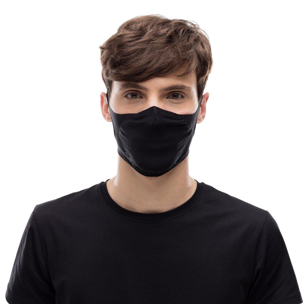 Man wearing a Buff Filter Mask in Solid Black