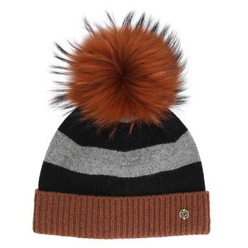 Chaos - Victoria Pom Beanie in Pecan