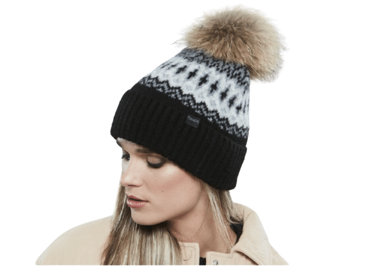 Chaos - Celia Pom Beanie in Black