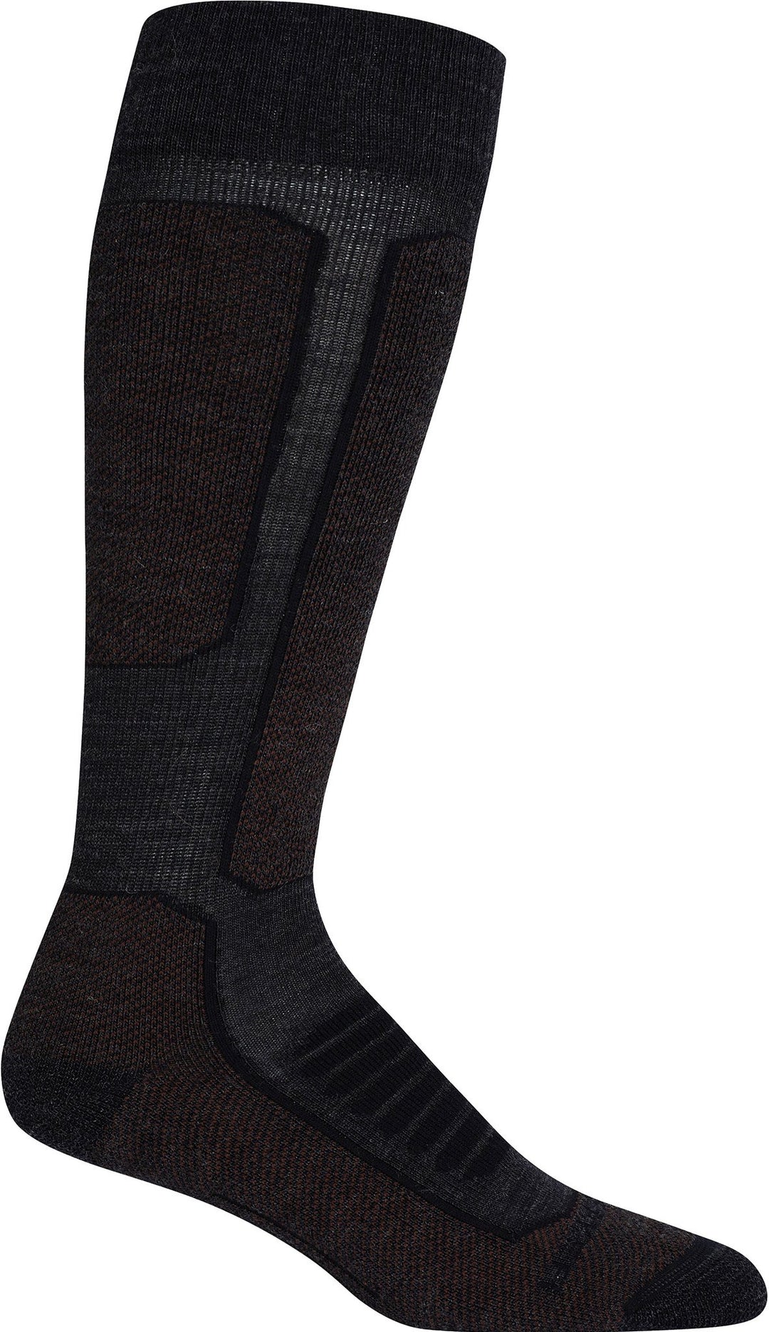 Icebreaker - Women Ski+ Medium OTC Socks in Jet Heather / Espresso / Black