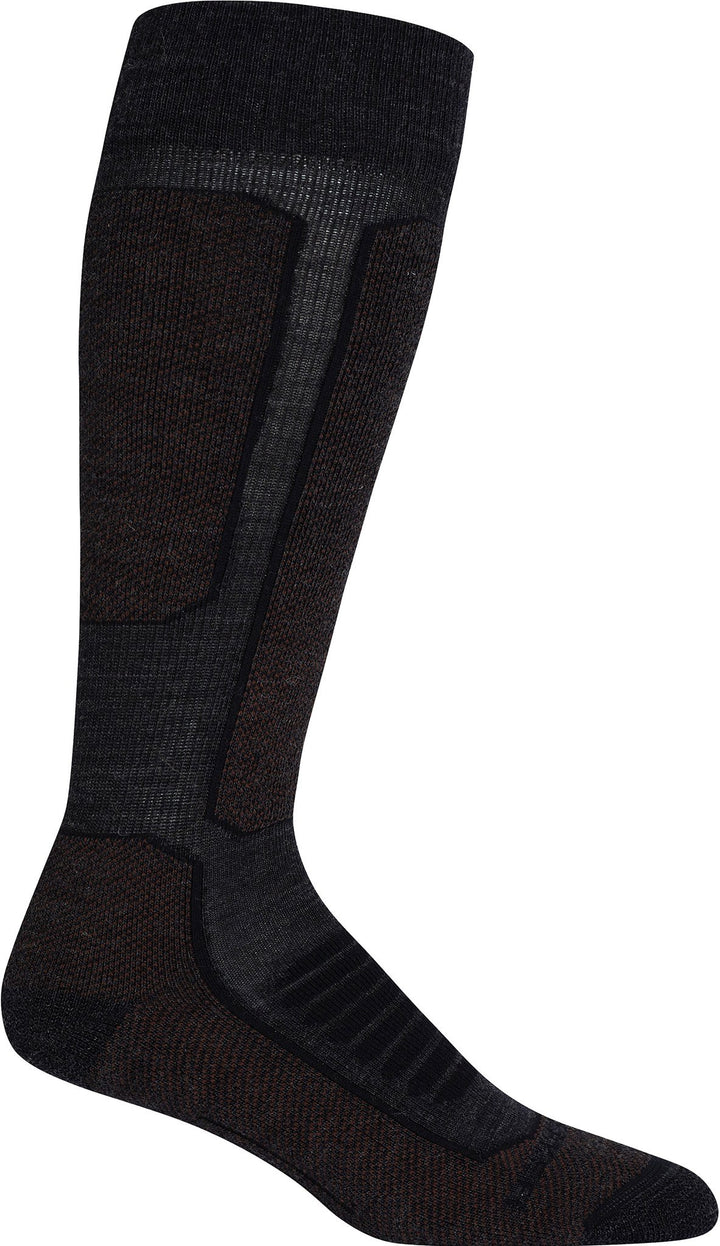Icebreaker - Women Ski+ Medium OTC Socks in Jet Heather / Espresso / Black