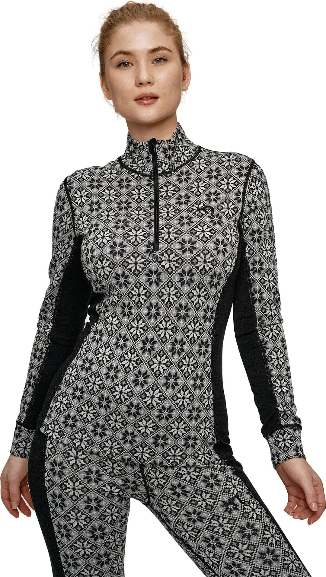 Kari Traa - Rose Half-Zip Base Layer Top in Black