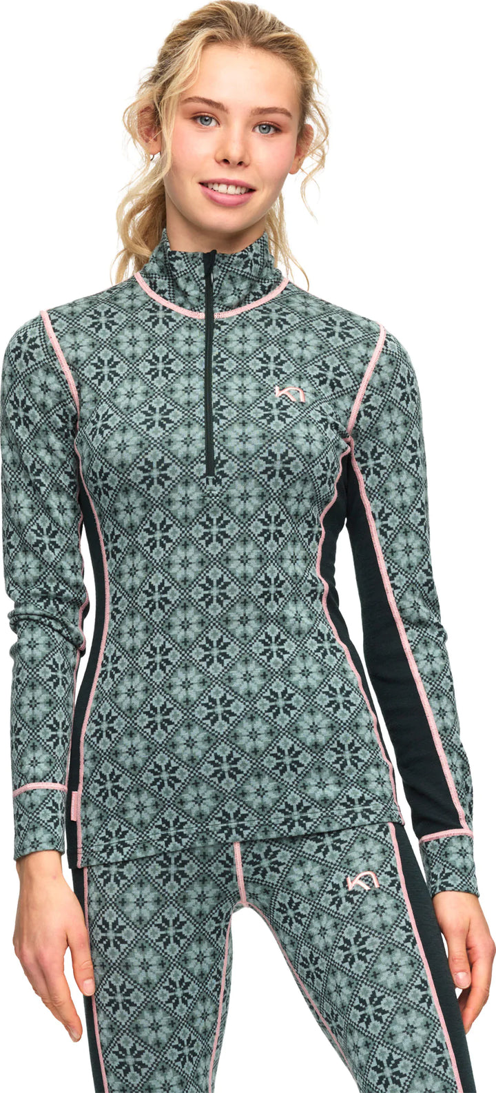 Kari Traa - Rose Half-Zip Base Layer Top in Murk