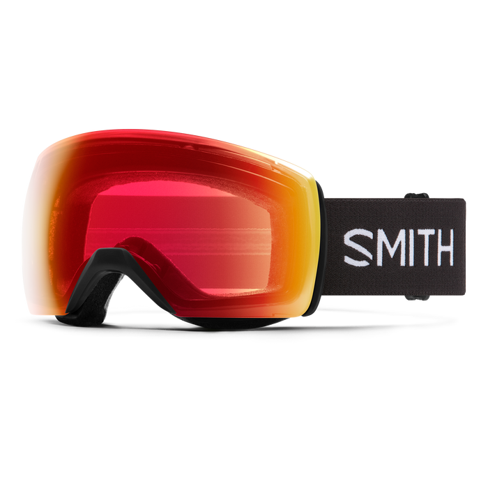 Smith - Skyline XL Low Bridge Fit Goggles in Black || ChromaPop Photochromic Red Mirror