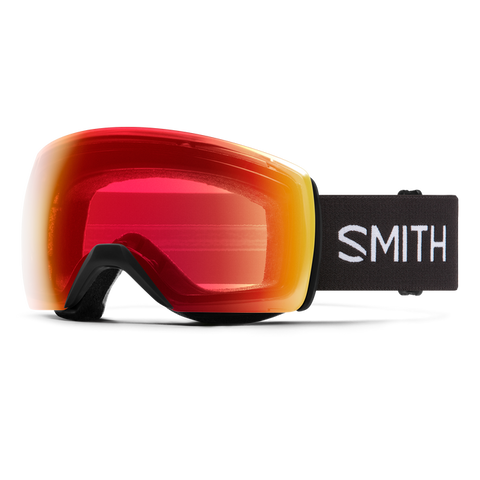 Smith - Skyline XL Low Bridge Fit Goggles in Black || ChromaPop Photochromic Red Mirror