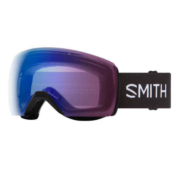 Smith - Skyline XL Low Bridge Fit Goggles in Black || ChromaPop Photochromic Rose Flash