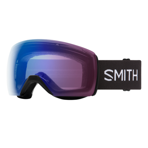Smith - Skyline XL Low Bridge Fit Goggles in Black || ChromaPop Photochromic Rose Flash