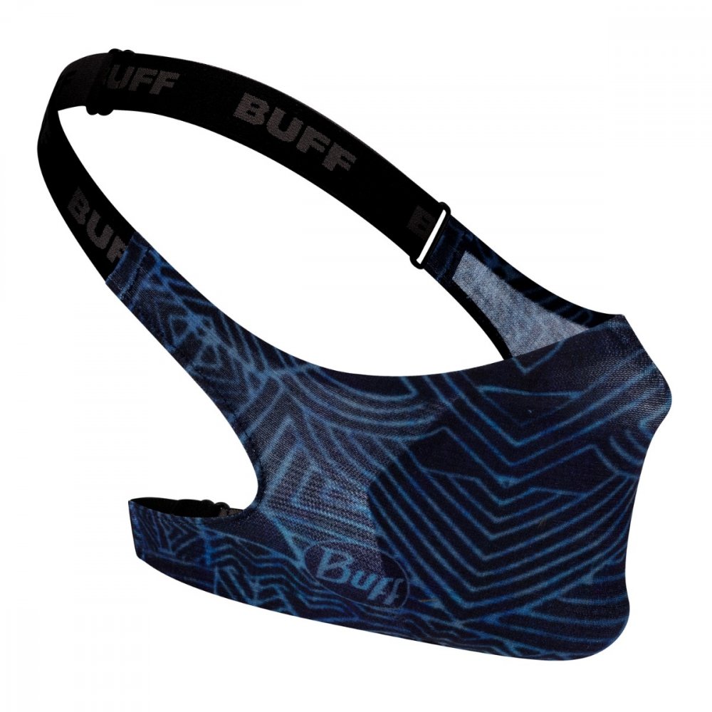 Closeup - Buff Filter Kids' Masks in Kasai Night Blue