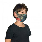 Profile image of a kid wearing a Buff Filter Kids' Mask in Stony Green