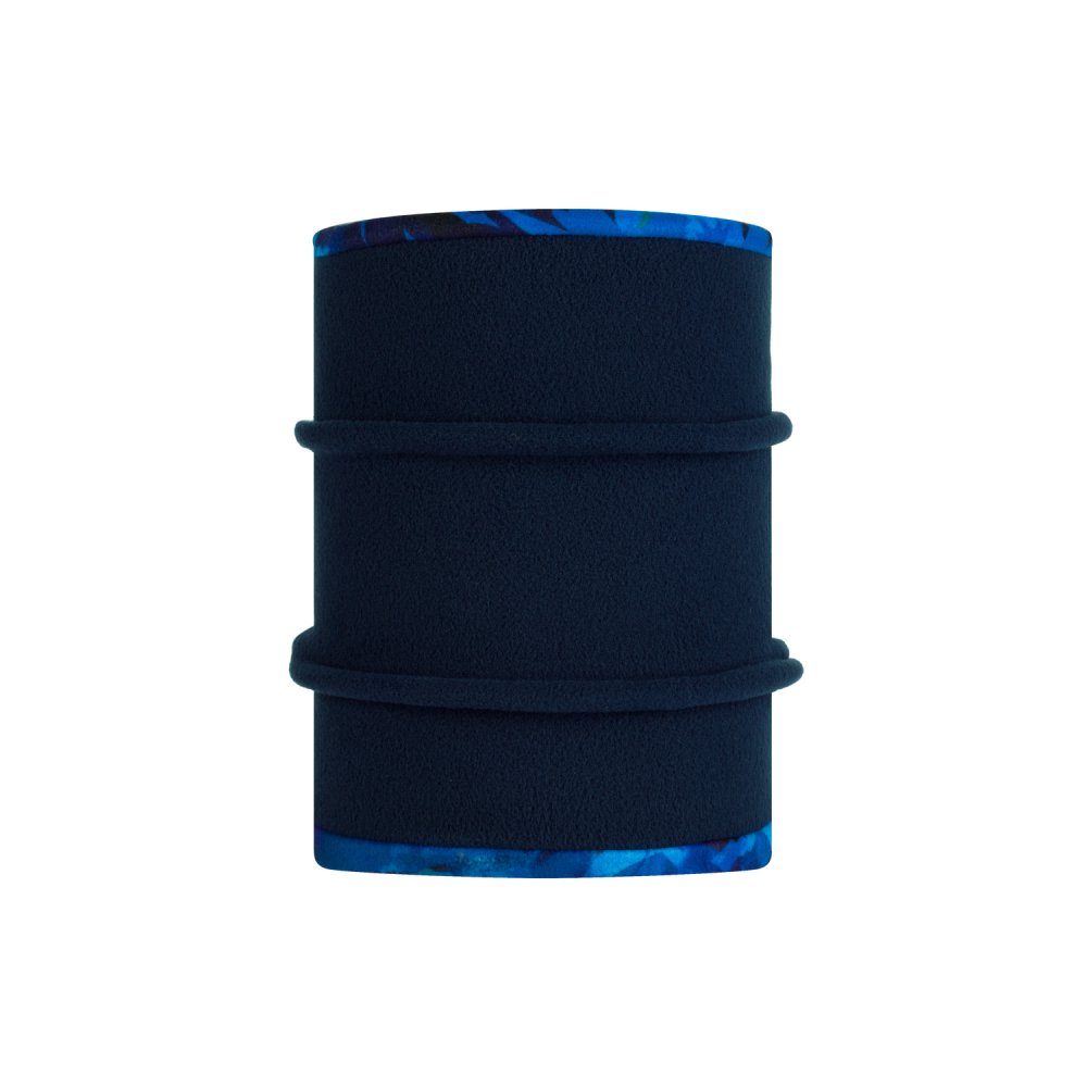 Buff - Junior Reversible Polar Neckwarmer in High Mountain Blue, reversed